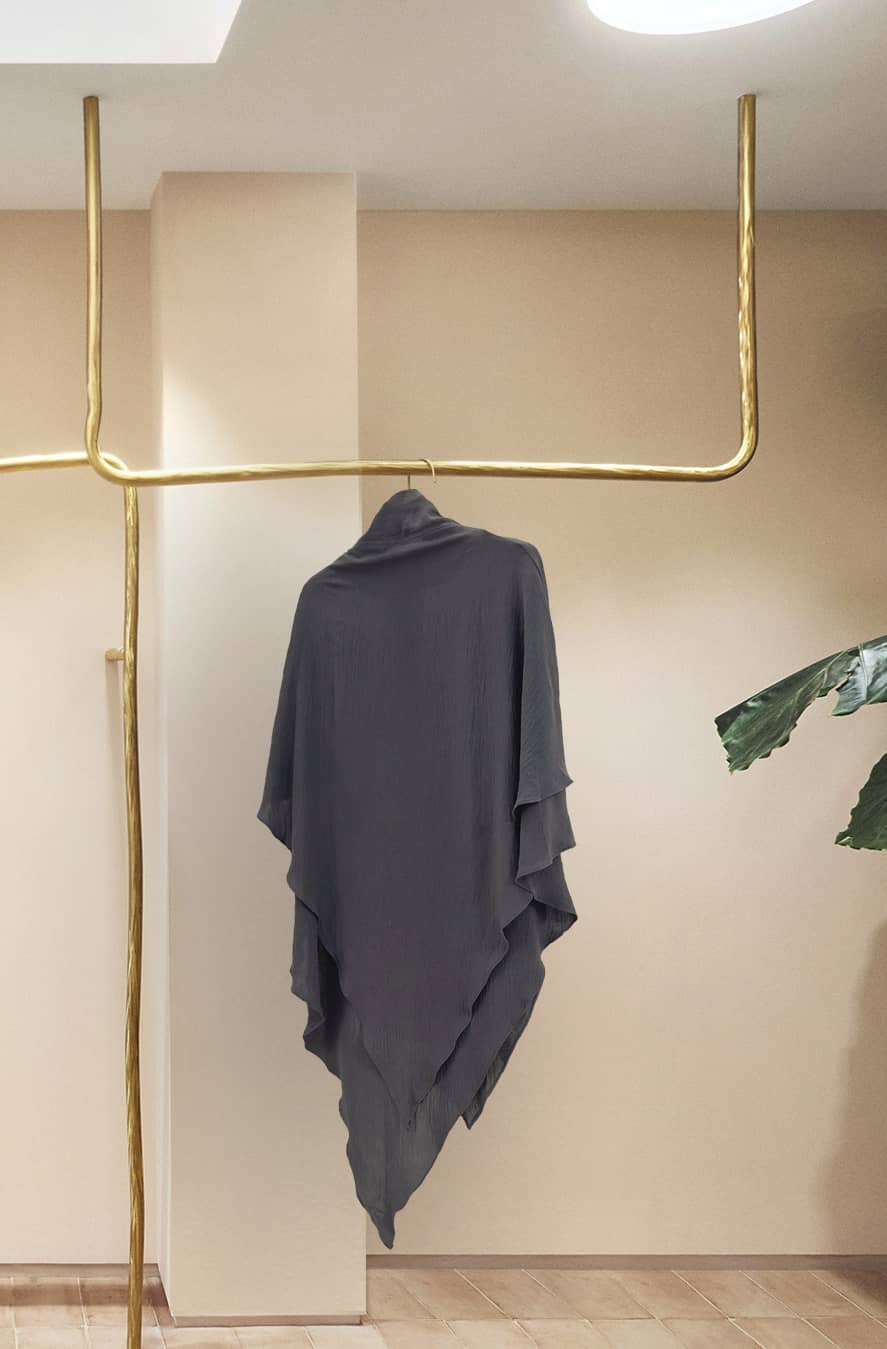 Polyester Two Layers Khimar - Grey