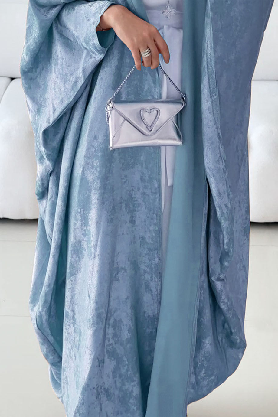 Lumira Elegant Open Abaya 796 – Blue