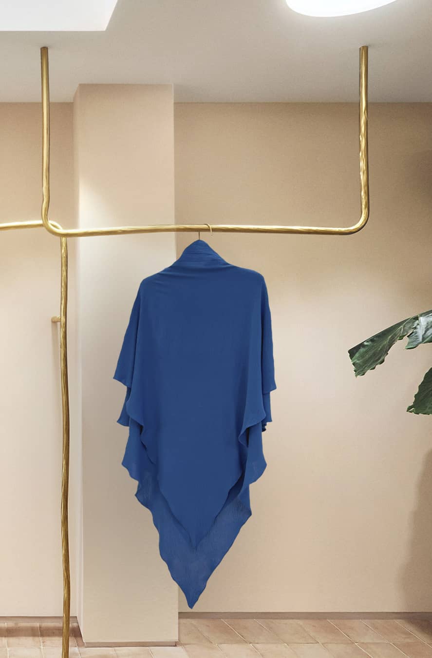 Polyester Two Layers Khimar - Blue