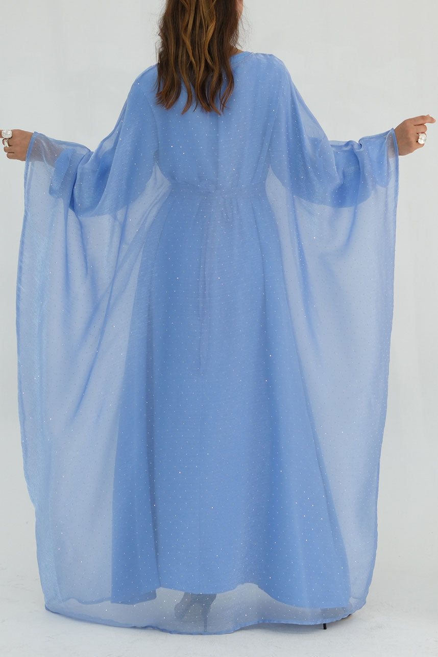 Aria Rhinestone-Embellished Elegant Dress 1045 – Light Blue