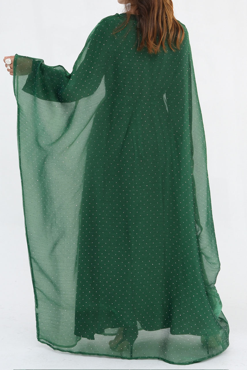 Aria Rhinestone-Embellished Elegant Dress 1045 – Green