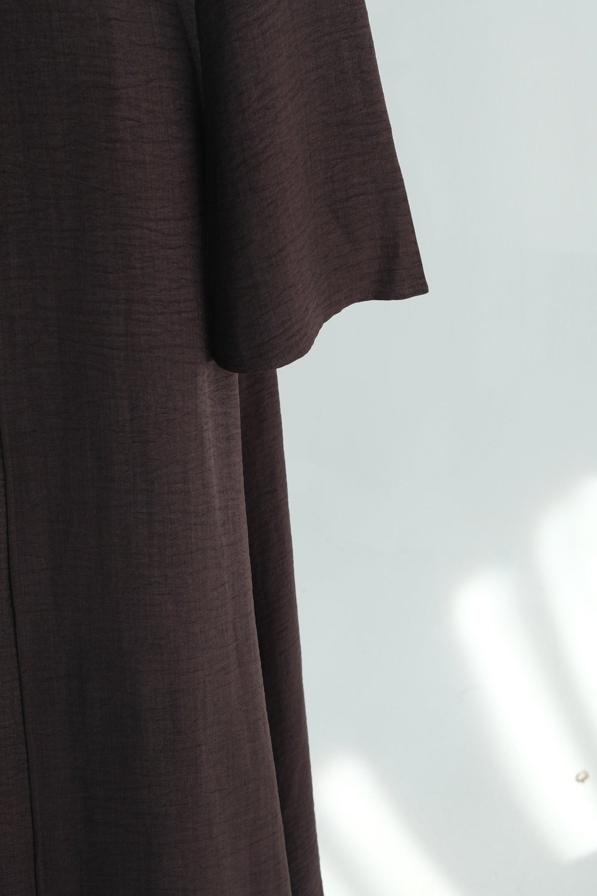 Sereen Inner Dress with Open Abaya 2-Piece Set 1124-Coffee