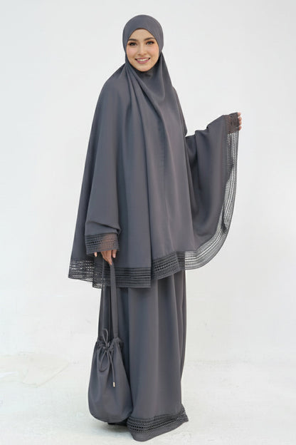 Azura Breathable Fabric Modest Prayer Set 956 – Charcoal