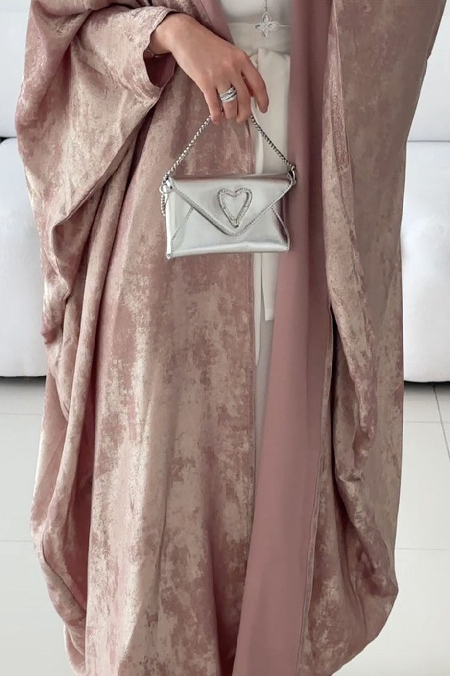 Lumira Elegant Open Abaya 796 –  Pink