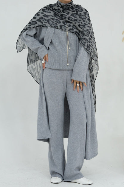 Calida Thick-Knit Modest Set 009 – Light Gray