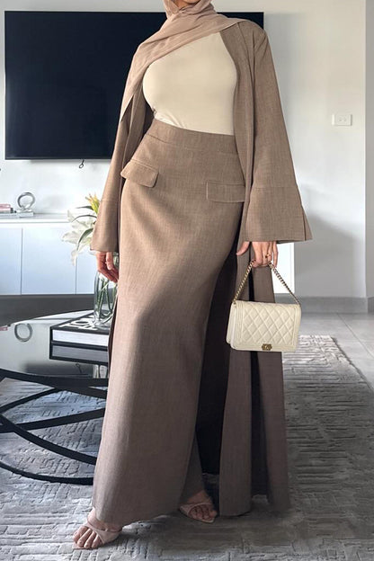 Coralie Twill-Blend Elegant Ensemble 1072 – Taupe