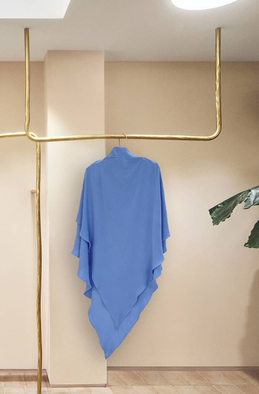 Polyester Two Layers Khimar - DodgerBlue