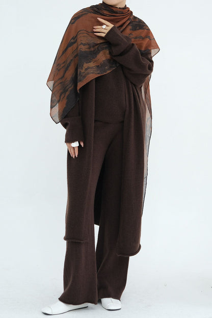 Calida Thick-Knit Modest Set 009 – Coffee