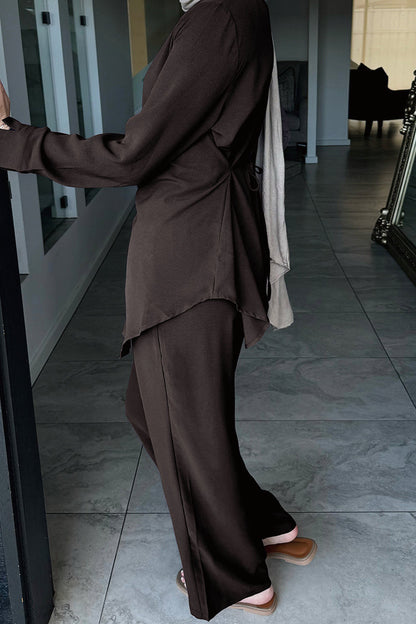 Novelle Relaxed Modest Lounge Ensemble 1089 – Coffee