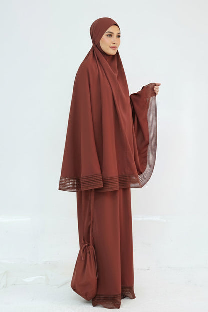 Azura Breathable Fabric Modest Prayer Set 956 – Terracotta