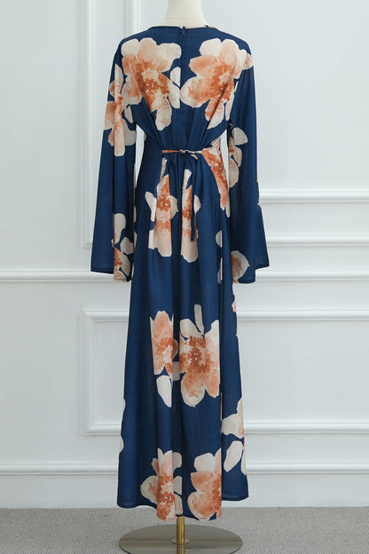 Floria Blossom Maxi Dress Abaya 1063 – Navy