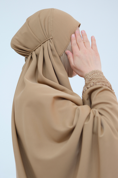 Dawnmist Lace Trim Modest Prayer Set 957 – Sand