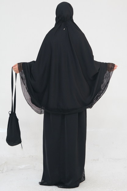 Azura Breathable Fabric Modest Prayer Set 956 – Black