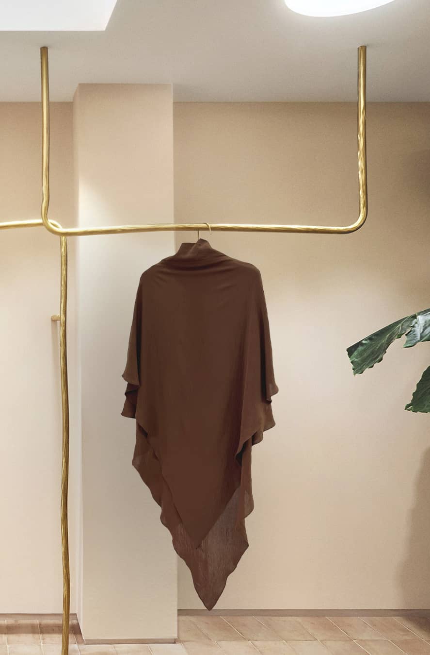 Polyester Two Layers Khimar - Brown