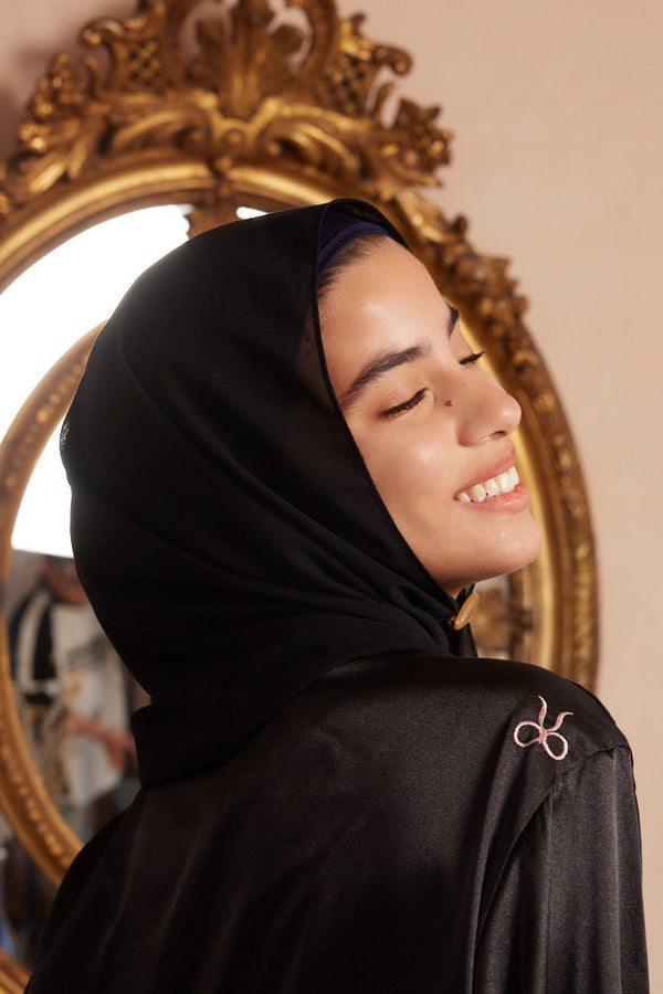 Plain Chiffon Hijab - Black
