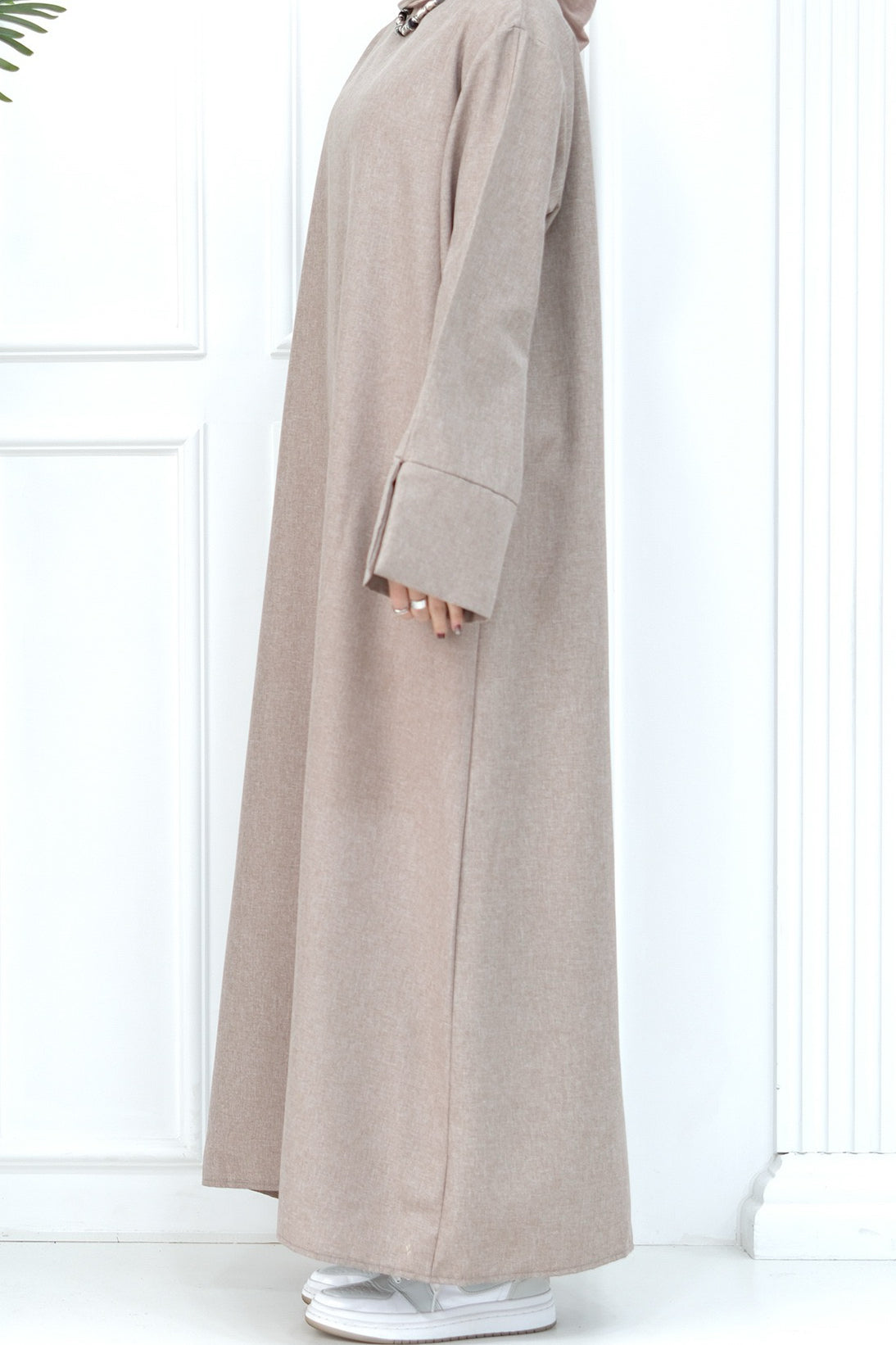 Hasan Polyester Oversize Casual Abaya 715 - Khaki