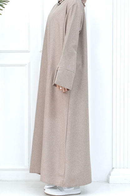 Hasan Polyester Oversize Casual Abaya 715 - Khaki