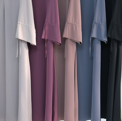 Jenin Essential Tie Cuff Abaya 938 - Khaki