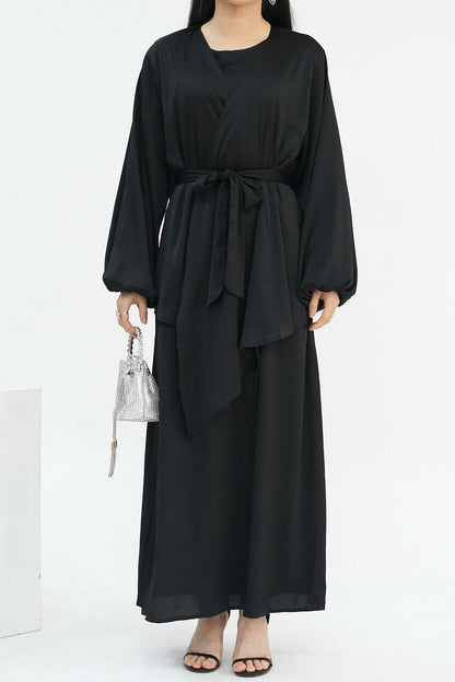 Ablah Two-Piece Modest Abaya Set 815 - Black