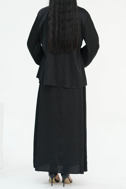 Ablah Two-Piece Modest Abaya Set 815 - Black